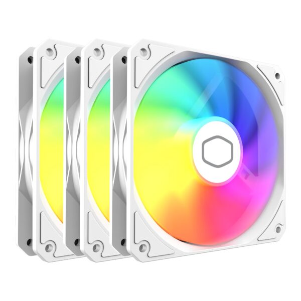 COOLER FAN COOLER MASTER MF120 LITE ARGB WHITE EDITION PACK X 3