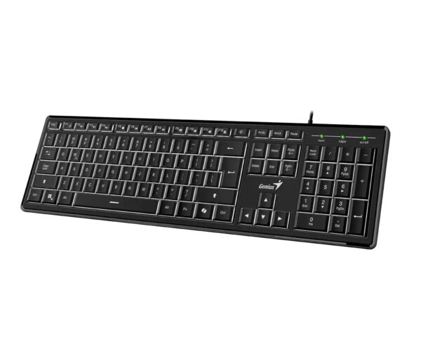 TECLADO GENIUS SLIMSTAR 820 RETROILUMINADO BLACK USB