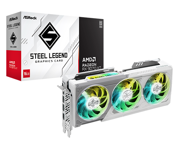 PLACA DE VIDEO ASROCK RX9070XT 16GB STEEL LEGEND