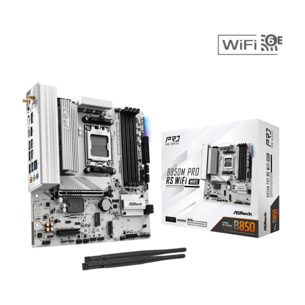 MOTHER ASROCK (AM5) B850M PRO RS WIFI WHITE MOTHER ASROCK (AM5) B850M PRO RS WIFI WHITE