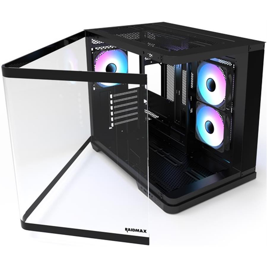 GABINETE GAMER RAIDMAX INFINITA i630 FISHTANK CURVED GLASS ARGB BLACK - https://espaciotek.com.ar