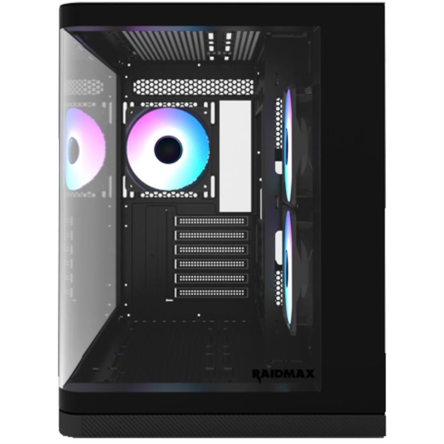 GABINETE GAMER RAIDMAX INFINITA i630 FISHTANK CURVED GLASS ARGB BLACK - https://espaciotek.com.ar