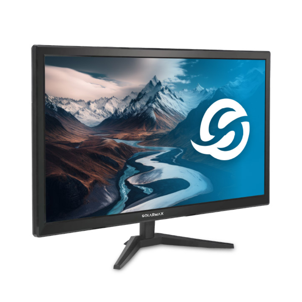 MONITOR SOLARMAX 19.3 VGA/HD+ SLIM NEGRO - https://espaciotek.com.ar
