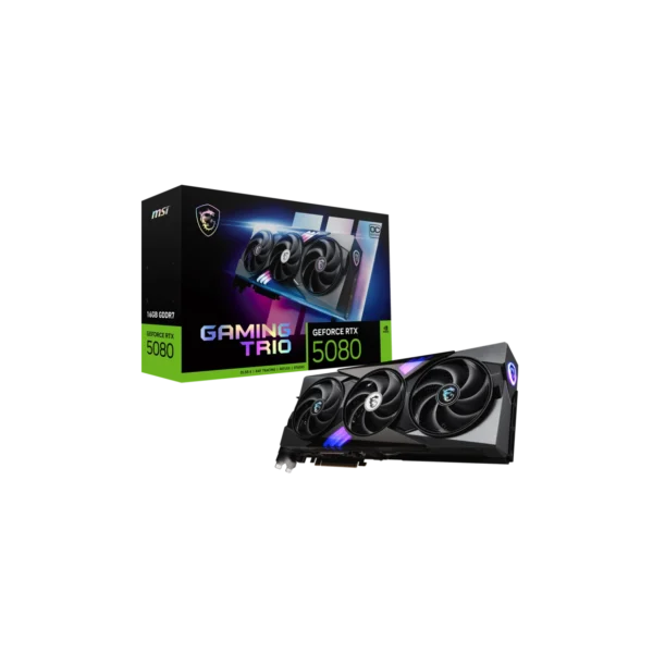 Placa MSI NVIDIA GeForce RTX 5080 16G GAMING TRIO OC Placa MSI NVIDIA GeForce RTX 5080 16G GAMING TRIO OC