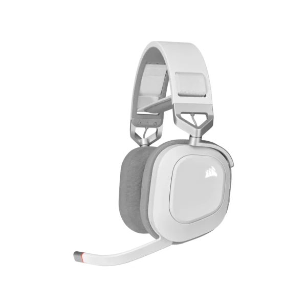 Auriculares gaming CORSAIR HS80 RGB WIRELESS con audio espacial – blanco