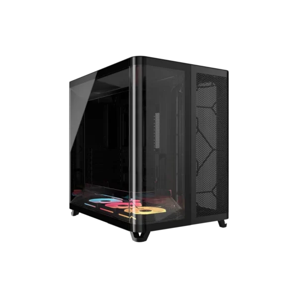 Gabinete CORSAIR AIR 5400 LX-R RGB iCUE LINK Mid Tower con triple cámara Negro
