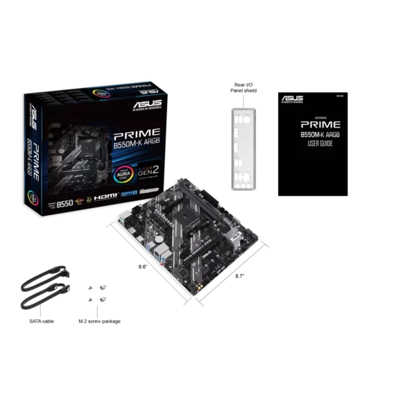 Motherboard ASUS PRIME B550M-K ARGB AM4 DDR4