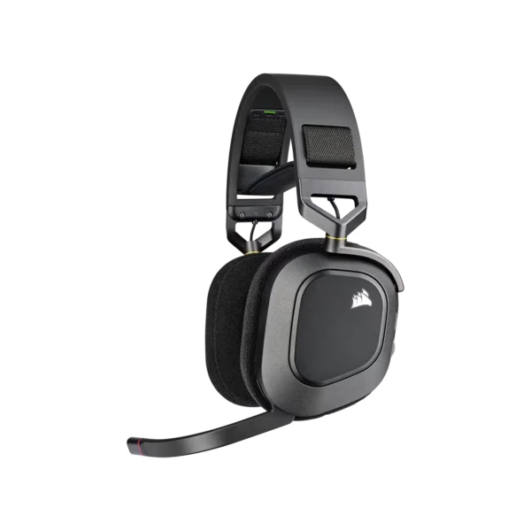 Auricular gaming Corsair HS80 RGB wireless con audio espacial – carbón