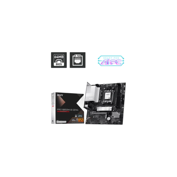 Motherboard MSI PRO B850M-B GEN4 AM5 DDR5