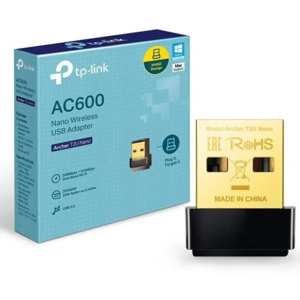 Adaptador USB WiFi Tp-Link Archer T2U Nano AC600