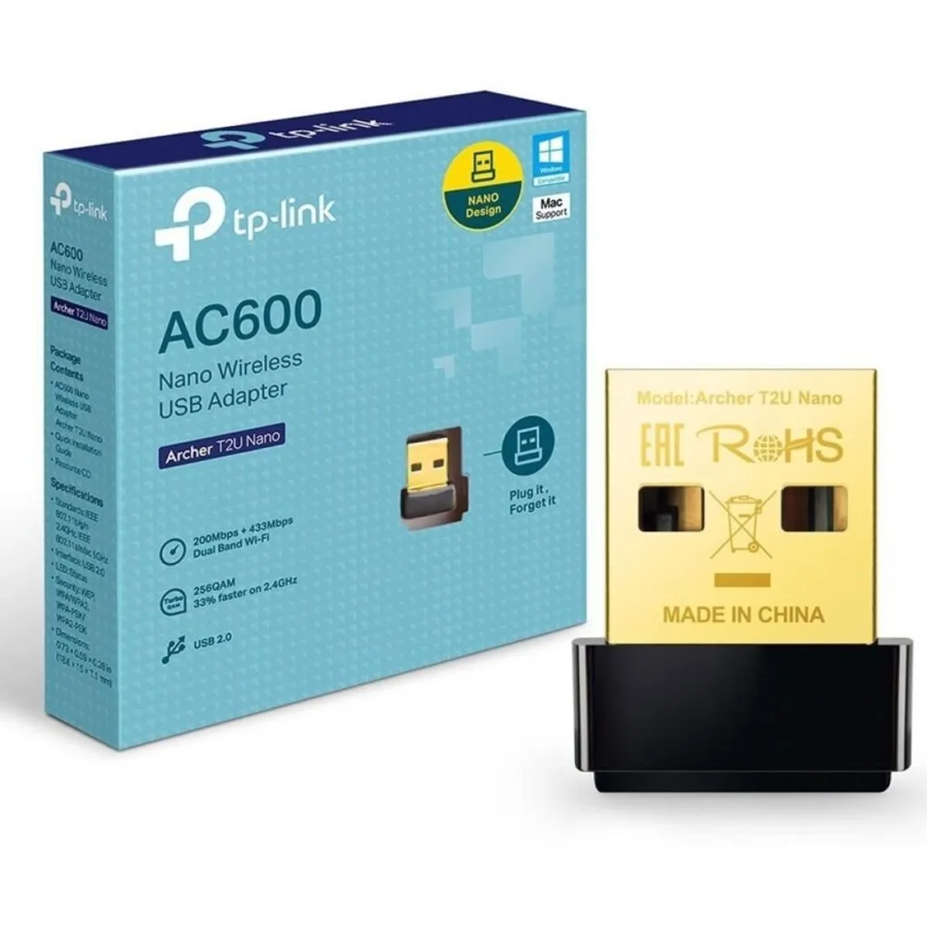 Adaptador USB WiFi Tp-Link Archer T2U Nano AC600