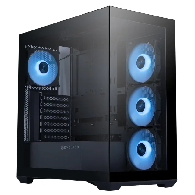 Gabinete Evolabs Progression Black EVO-305AB C/FAN