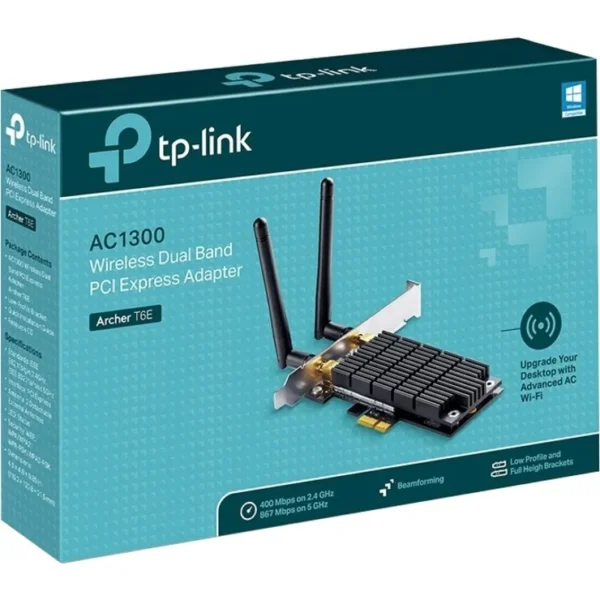 Placa WiFi Tp-Link Archer T6E AC1300 PCI-E