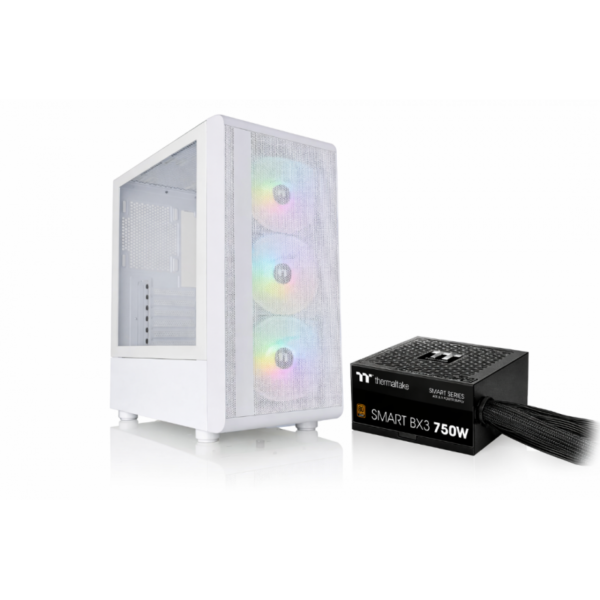 Gabinete c/fuente Thermaltake S200 + BX3 750w 80 Plus Bronze (White Edition)