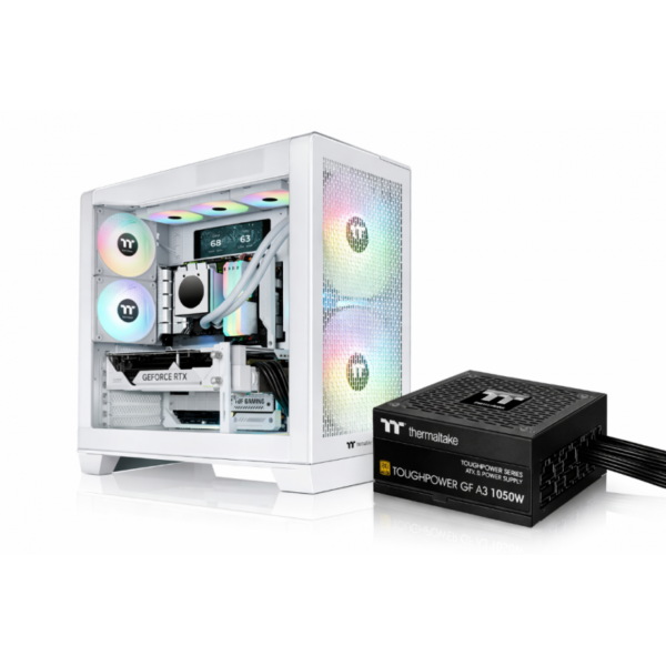 Gabinete c/fuente View 390 + 1050w 80 Plus Gold (White Edition)