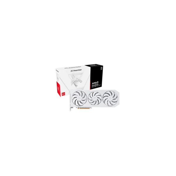 Placa Powercolor Hellhound Spectral White  AMD Radeon  RX 9070 XT 16GB GDDR6