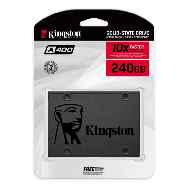 Disco Interno SSD KINGSTON A400 240GB 2.5″ SATA 3.0  500MB/s