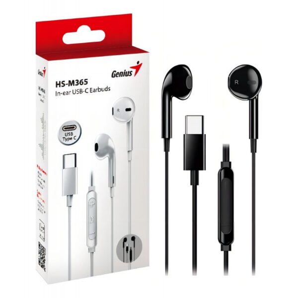 AURICULARES IN EAR USB-C GENIUS HS-M365 BLACK