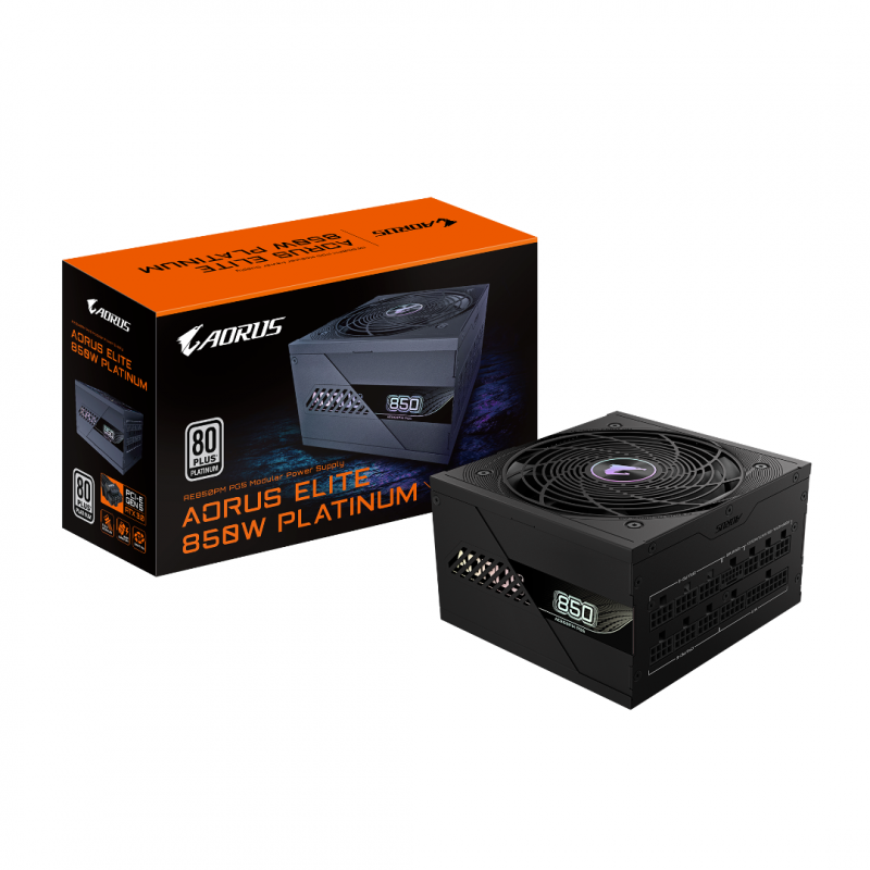 FUENTE GAMER GIGABYTE 850W PG5 AORUS ELITE PLATINUM MODULAR ATX3.1