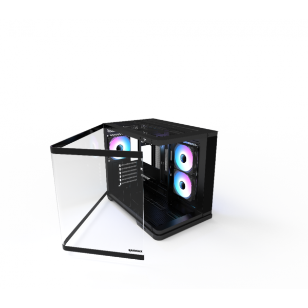 GABINETE GAMER RAIDMAX INFINITA i630 FISHTANK CURVED GLASS ARGB BLACK