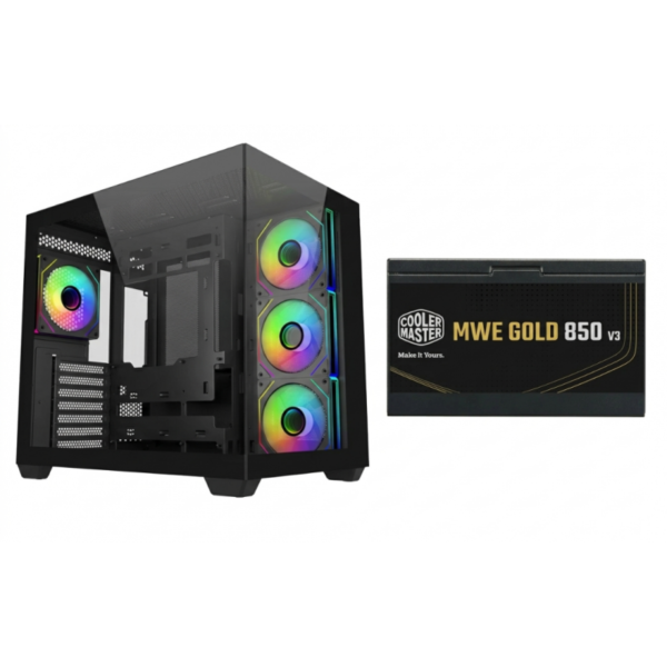 KIT COOLER MASTER MWE GOLD 850W V3 NM FR (No Modular) + ELITE 681