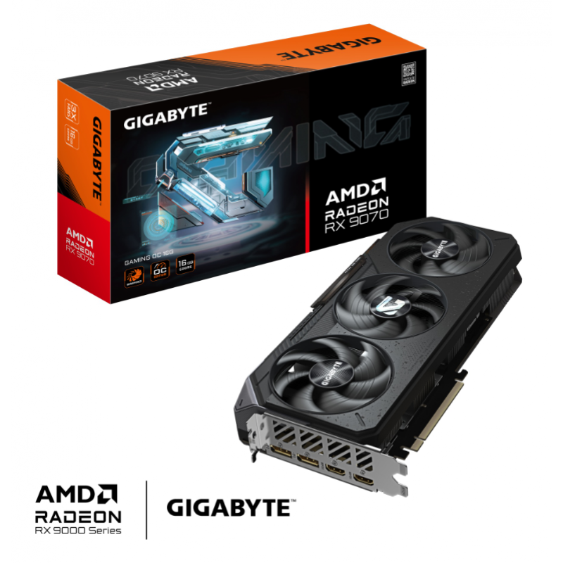 PLACA DE VIDEO GIGABYTE RADEON RTX 9070 GAMING OC 16GB