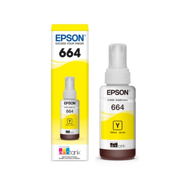Botella de Tinta Epson 664 Amarilla Botella de Tinta Epson 664 Amarilla