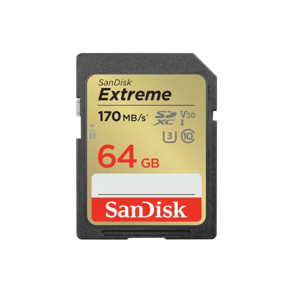 Tarjeta SD Sandisk Extreme 64GB UHS-I 180MB/s 4K