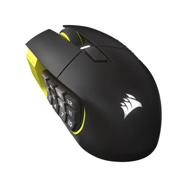 Mouse gamer CORSAIR MMO SCIMITAR ELITE Wireless SE, negro y amarillo