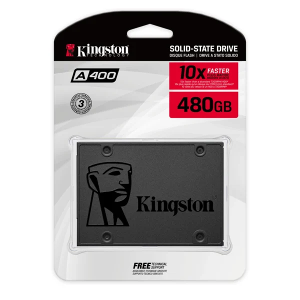 Disco Interno SSD KINGSTON A400 480GB 2.5″ SATA 3.0  500MB/s