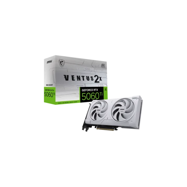 Placa de Video MSI NVIDIA GeForce RTX 5060 Ti 8G VENTUS 2X OC WHITE PLUS Placa de Video MSI NVIDIA GeForce RTX 5060 Ti 8G VENTUS 2X OC WHITE PLUS