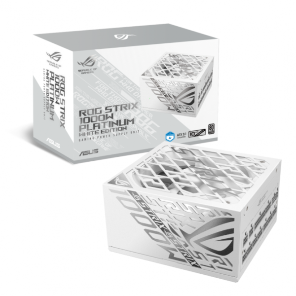 FUENTE ASUS ROG STRIX 1000W GAMING WHITE ATX 3.1 PCIE 5.1 80 PLUS PLATINUM FUENTE ASUS ROG STRIX 1000W GAMING WHITE ATX 3.1 PCIE 5.1 80 PLUS PLATINUM
