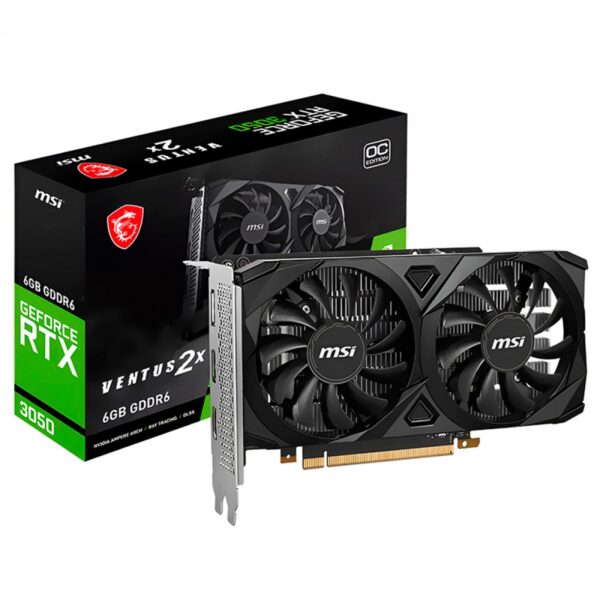 Placa de video MSI Ventus X2 RTX 3050 6GB