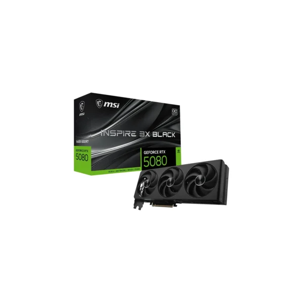 Placa MSI NVIDIA GeForce RTX 5080 16G INSPIRE 3X O Placa MSI NVIDIA GeForce RTX 5080 16G INSPIRE 3X O