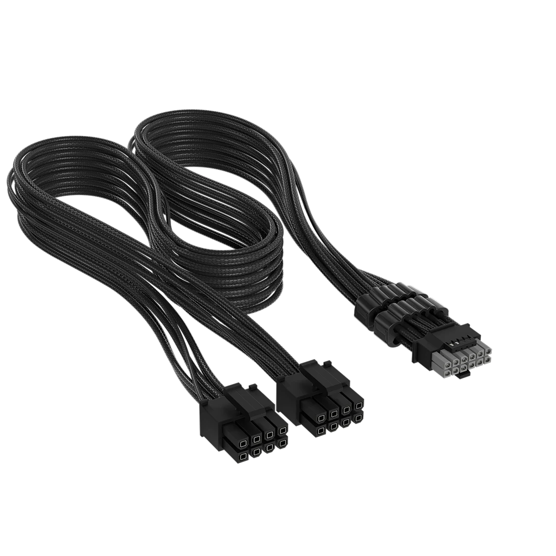 Cable Premium con funda 2x 8-Pin PCIe 12V y 2x6 600W Type 4 Negro - https://espaciotek.com.ar