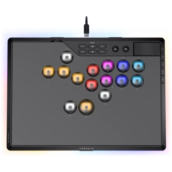 Controlador de juegos CORSAIR Novablade Pro Wireless Hall Effect Leverless Controller RGB LED MGX v2 Negro - https://espaciotek.com.ar