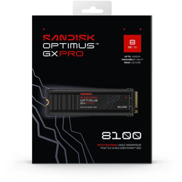 Disco Interno SSD Sandisk Optimus GX PRO 8100 1TB M.2 2280 NVMe PCIe 5.0 14900MB/s c/Disipador - https://espaciotek.com.ar