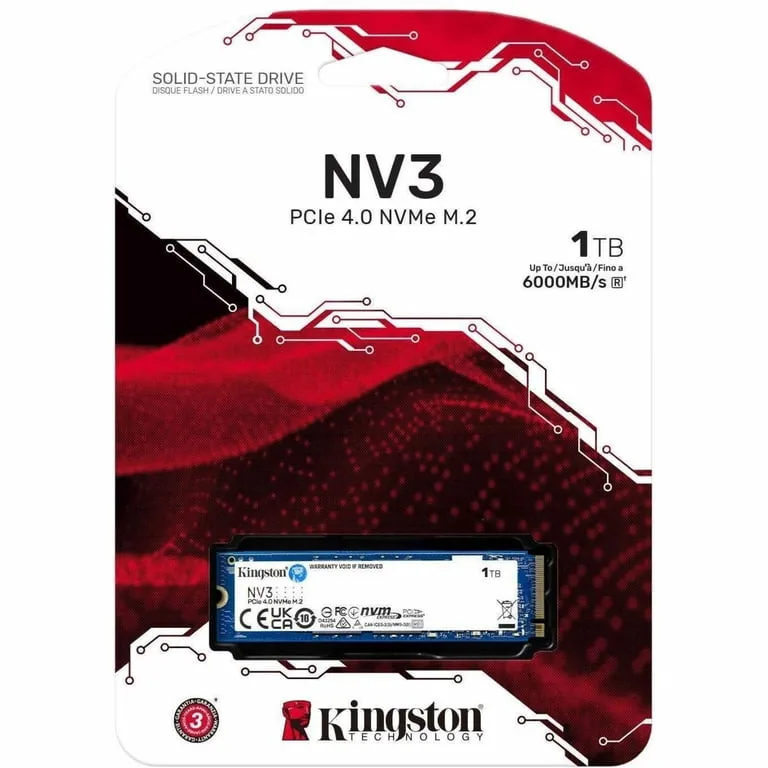 Disco SSD 1TB Kingston SNV3S PCIe 4.0 NVMe M.2