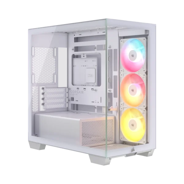 Gabinete CORSAIR 2800X RS-R ARGB Panoramic Glass Micro-ATX Case Blanco - https://espaciotek.com.ar