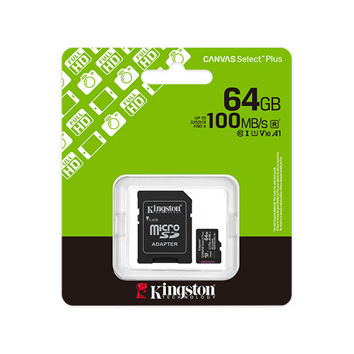 Memoria Micro SD Kingston 64GB C10 - https://espaciotek.com.ar