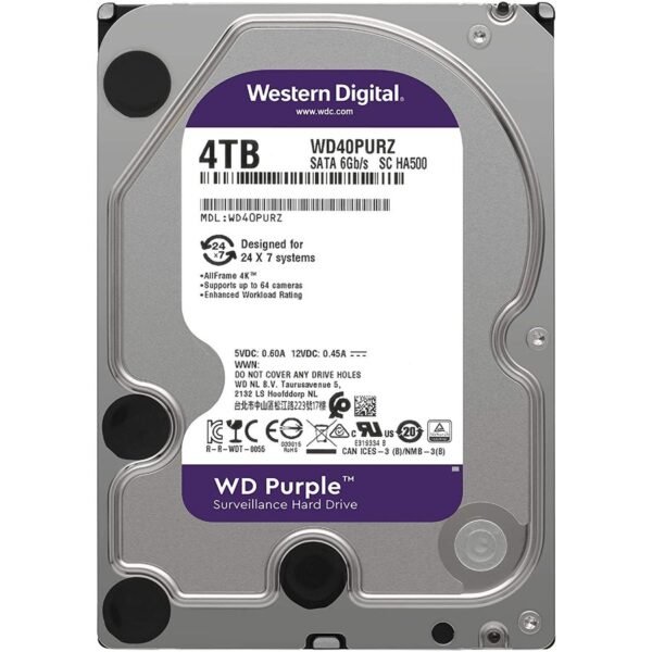 DISCO RIGIDO WD 4TB PURPLE SATA 3