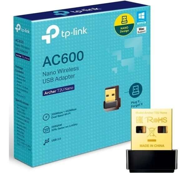 ADAPTADOR USB WIFI TP-LINK ARCHER T2U NANO AC600