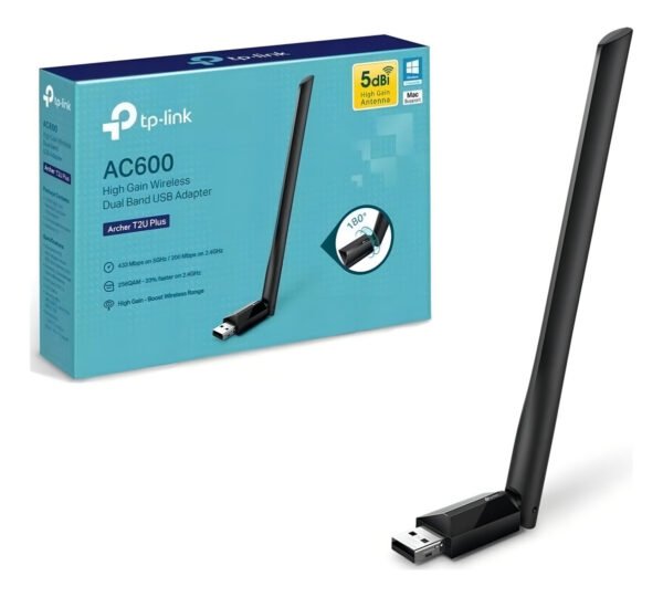 ADAPTADOR USB WIFI TP-LINK ARCHER T2U PLUS AC600